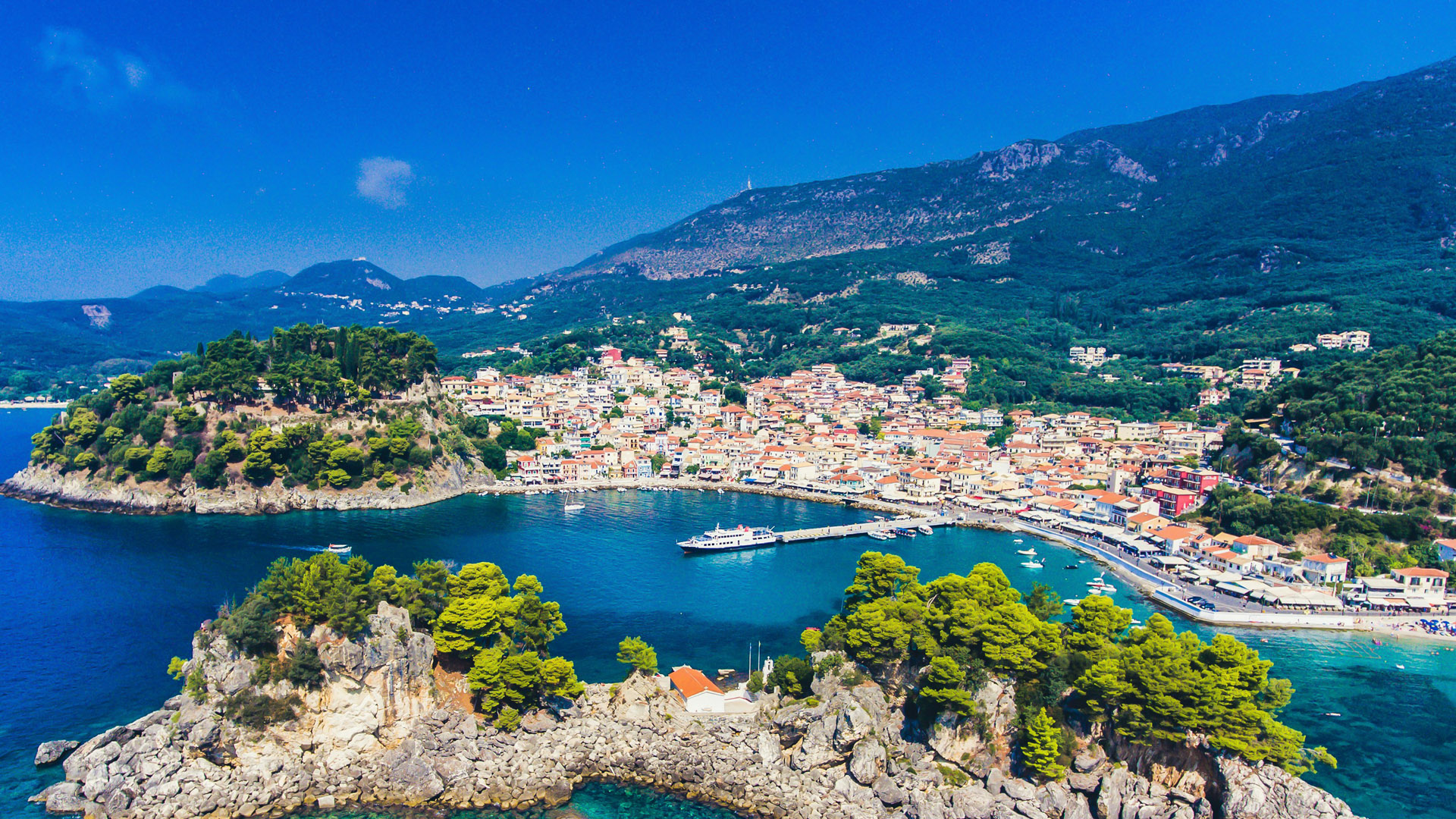 希腊建筑与海景